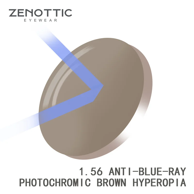 Prescription Glasses Lenses ZENOTTIC 1.56/1.61/1.67 Cr-39 Prescription Lenses Optical Myopia Hyperopia Lenses Anti-Blue-Ray Photochromic Together Only