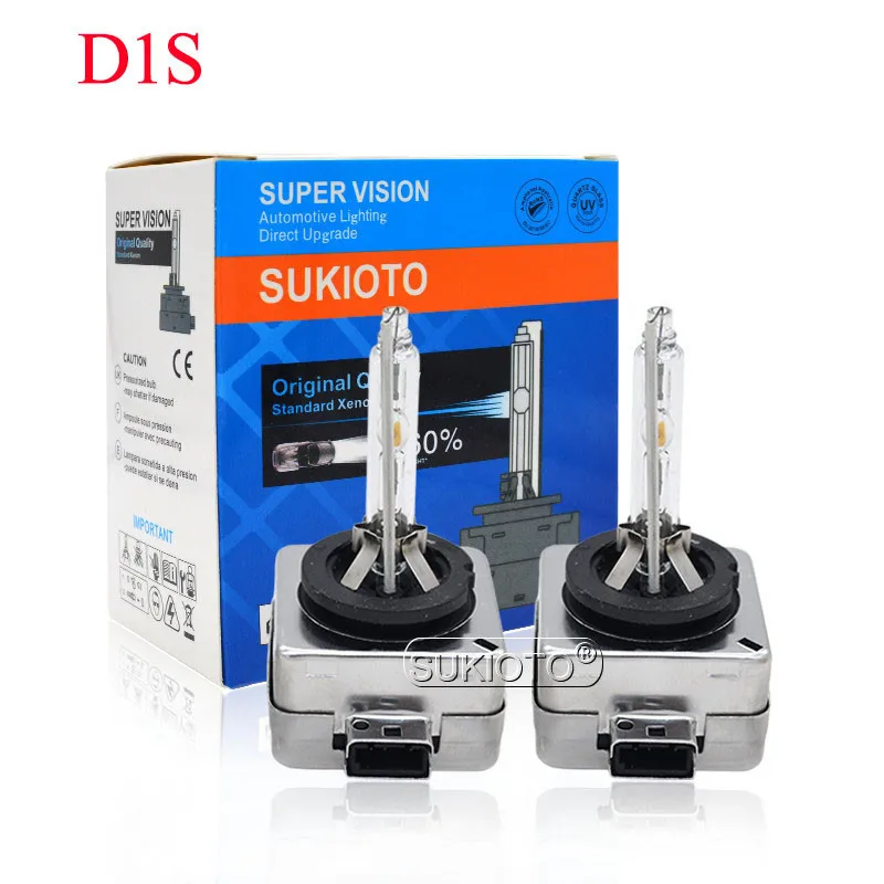 SUKIOTO Car Headlight Kit Xenon D1S HID Bulb Lamp 4300K 6000K 8000K 35W D1R HID Ballast 5DV 009 610-00 5DV009610-00 5DV00961000 (12)