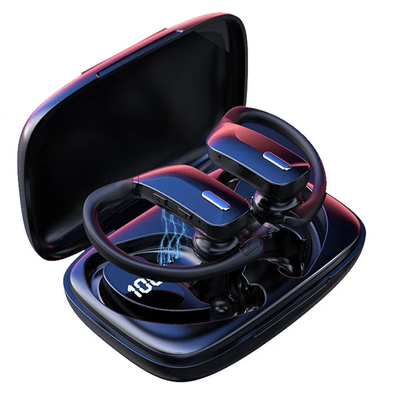 Новые TWS наушники Беспроводные Bluetooth Спортивные Игровые Светодиодный дисплей