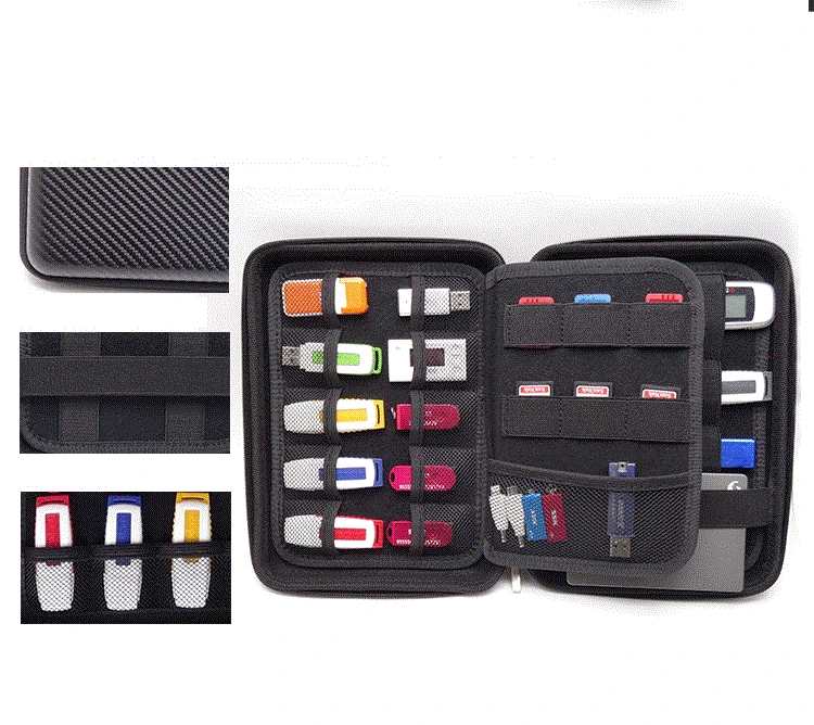 Disco Rígido Portátil Usb Flash Drive Case Grande Capacidade Impermeável à Prova de Choque Acessórios Eletrônicos Organizer Universal Case de - Imagem 6
