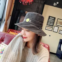 Хлопковая черная шляпа в рыбацком стиле Харадзюку со смайликом, летняя женская кепка для бассейна, Мужская Панама, солнцезащитная Кепка