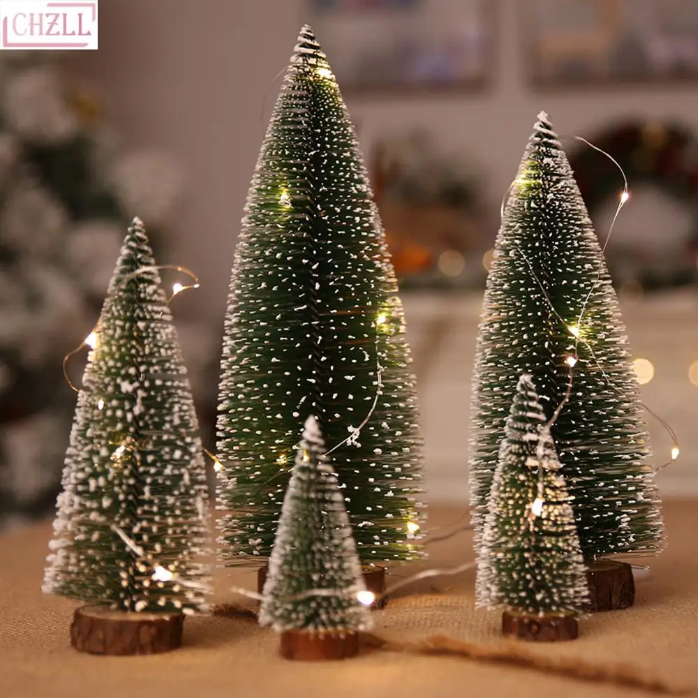 

CHZLL 1Pcs Mini Artificial Pine Tree Sisal Silk Cedar Christmas Tree Christmas Decor for Home Noel2019 Xmas Decorations for Tree