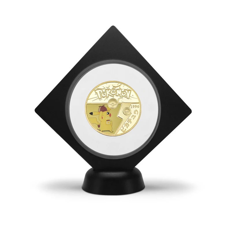coin5 with holder WR Пикачу позолоченные Коллекционные монеты с держателем японская монета Аниме вызов монеты подарок на год дропшиппинг - Цвет: coin5 with holder