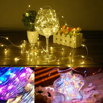 

1/2 Meters Button Battery String Lights Balloon Flowers Cake Christmas Decoration Colored lamp For Home Ornaments Pendant Bonsai