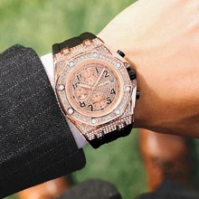 Relojes de pulsera multifunción de cuarzo para hombre, pulsera de silicona, informal, a la moda