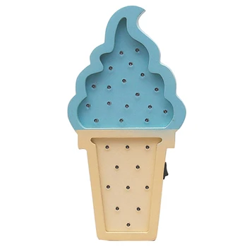 

Lovely 3D Wooden Ice-Cream LED Night Light Baby Bedroom Night Lamp LED Wall Lights for Home Decorative