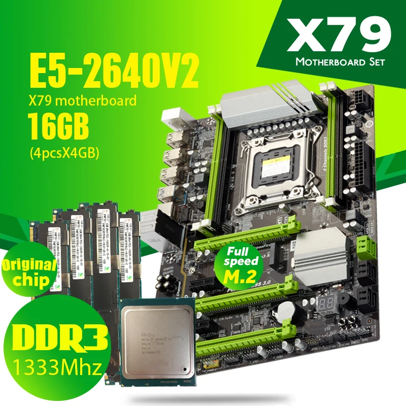 Atermiter X79T X79 Turbo Motherboard LGA2011 Combos E5 2640 V2 E5 2640 ...