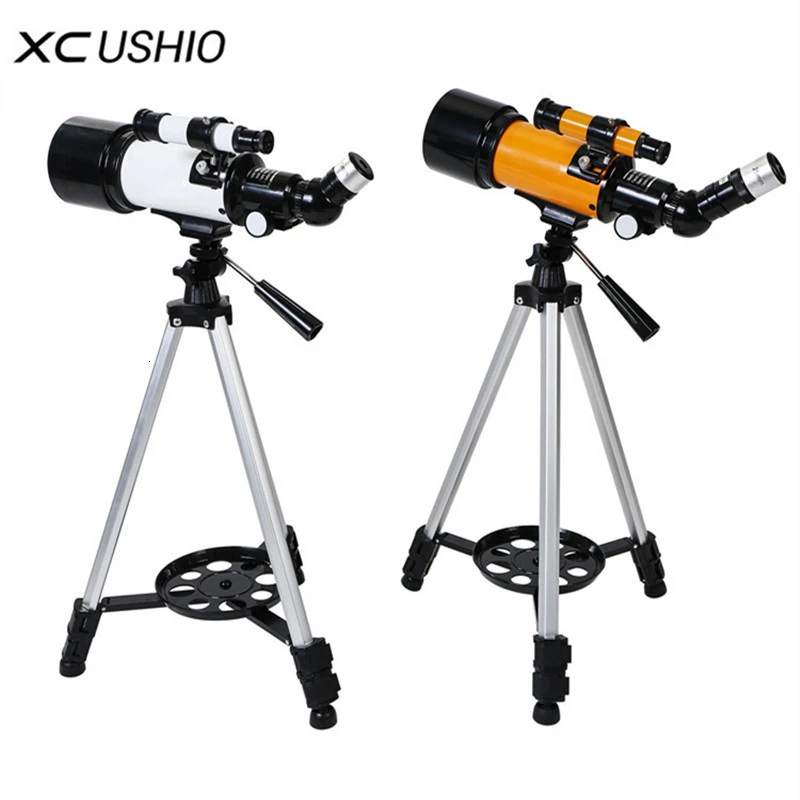 

XC USHIO Outdoor Monocular Space HD Astronomical Telescope With Tripod Space Observation Spotting Scope 400/70mm Telescopio Gift