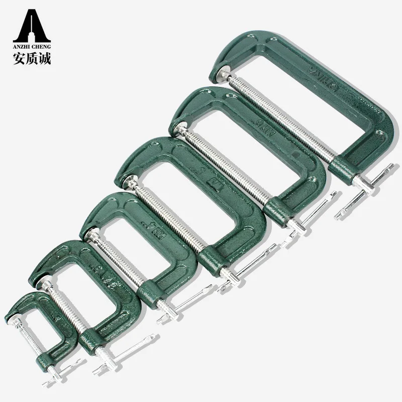 

Acic zhi cheng Heavy Duty Cast-iron 2-Inch G-Shaped Clip Woodworking Fast Stationary Fixture C- Shaped Clip 2-12-Inch Available