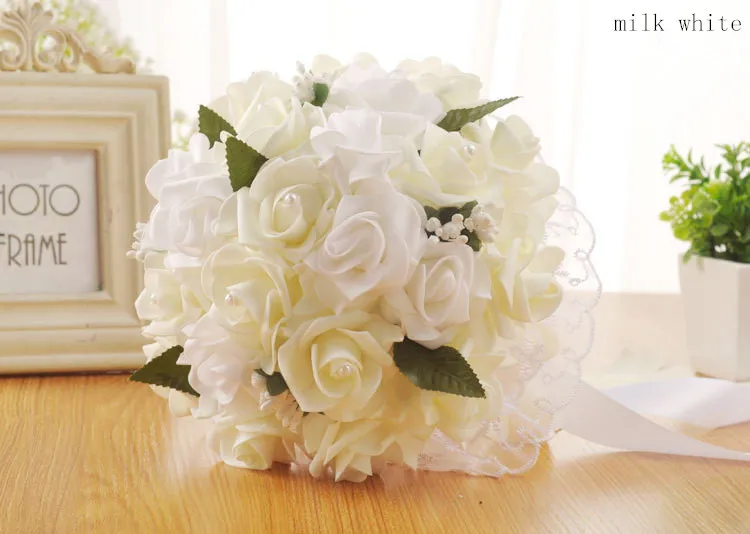 Пять цветов Свадебный букет Европейский шезлонг поддельные цветы, украшение дома emulatiаксессуары на свадебный букет