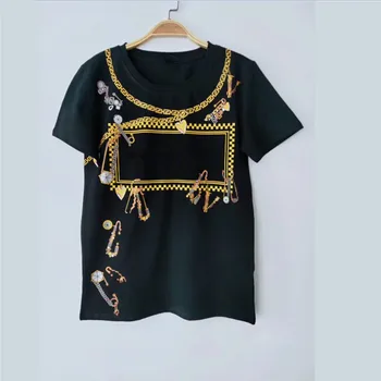 

Have Logo 2020 Fashion Summer T-shirt Woman Casual Cotton Tshirt Letter Print Unisex Tops Tees High Quality Women's tshirts