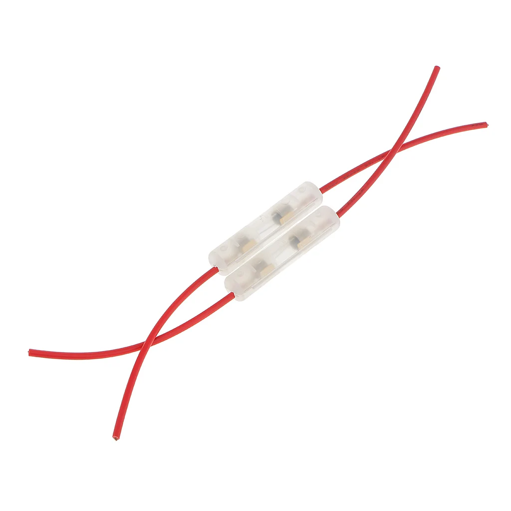 15A Glass Fuse Wire Holder Box 10pcs for Auto Car Truck Motorcycle Motorbike 24.5cm / 9.65 inch