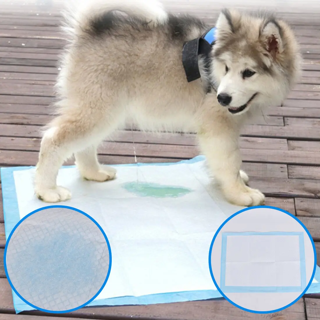 Pañal para mascotas desechables perro Bolsa para popó de perro baño Super absorbente entrenamiento, perro pañal saludable Limpieza de perros de cachorros de capacitación Mat