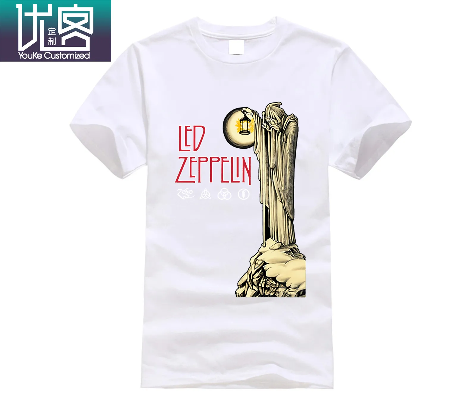 Led Zeppelin Herren футболка Madison Square Garden 1975 Schwarz Новые Топы 2019 принт буквы Мужская Черная