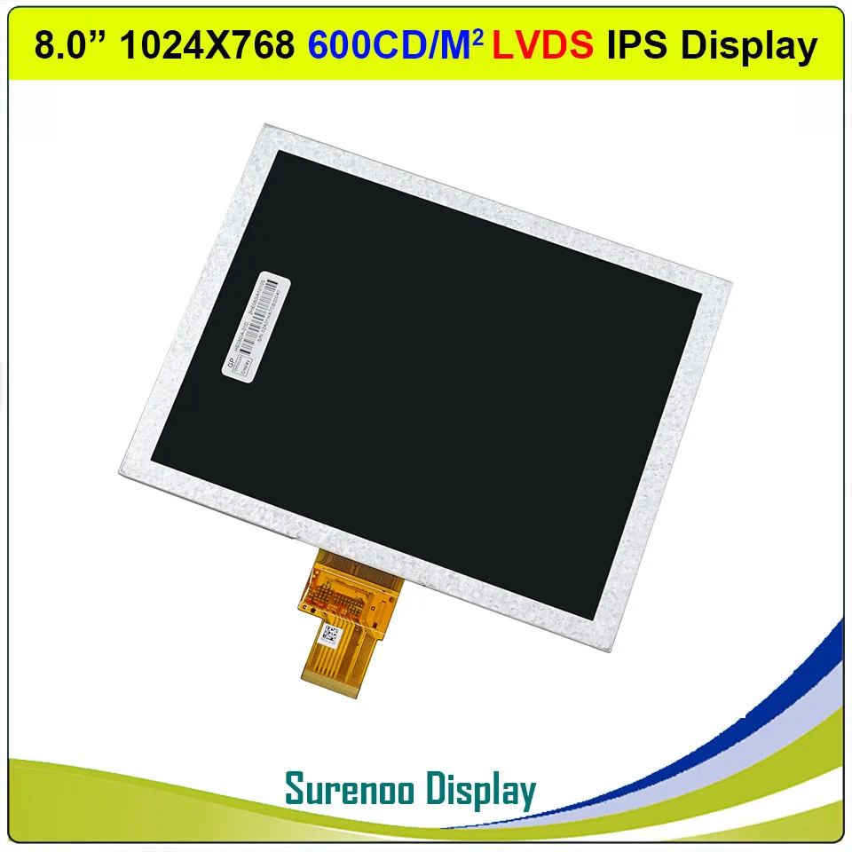 8," дюймовый 1024*768 4:3 ips LVDS высокая яркость TFT ЖК-модуль дисплей экран монитор и igc емкостный сенсорный панель
