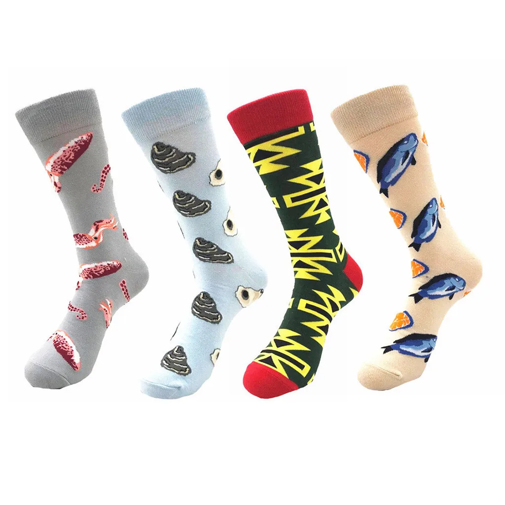 

Socks Winter Warm Fashion Women Funny Cute Socks Casual Cotton Print Middle Socks Calcetines Meias W2