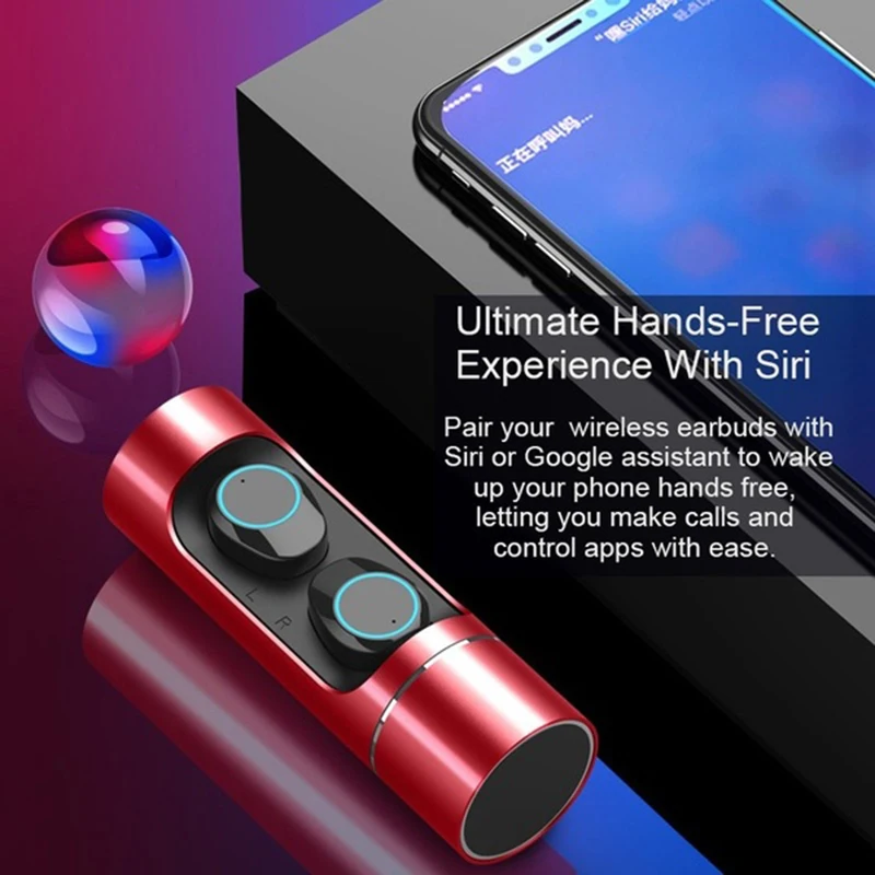 NewTws Bluetooth наушники 5,0 беспроводная гарнитура водонепроницаемые спортивные наушники с шумоподавлением Hi-Fi 4D стерео наушники с микро