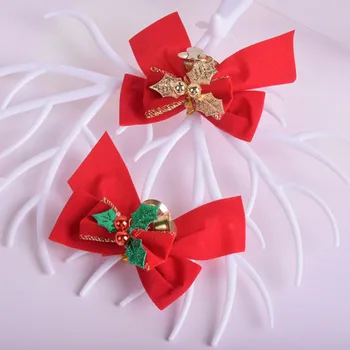 

20PCS Bowknot Bell Pendant Christmas Tree Decor Bowknot Hanging Ornament