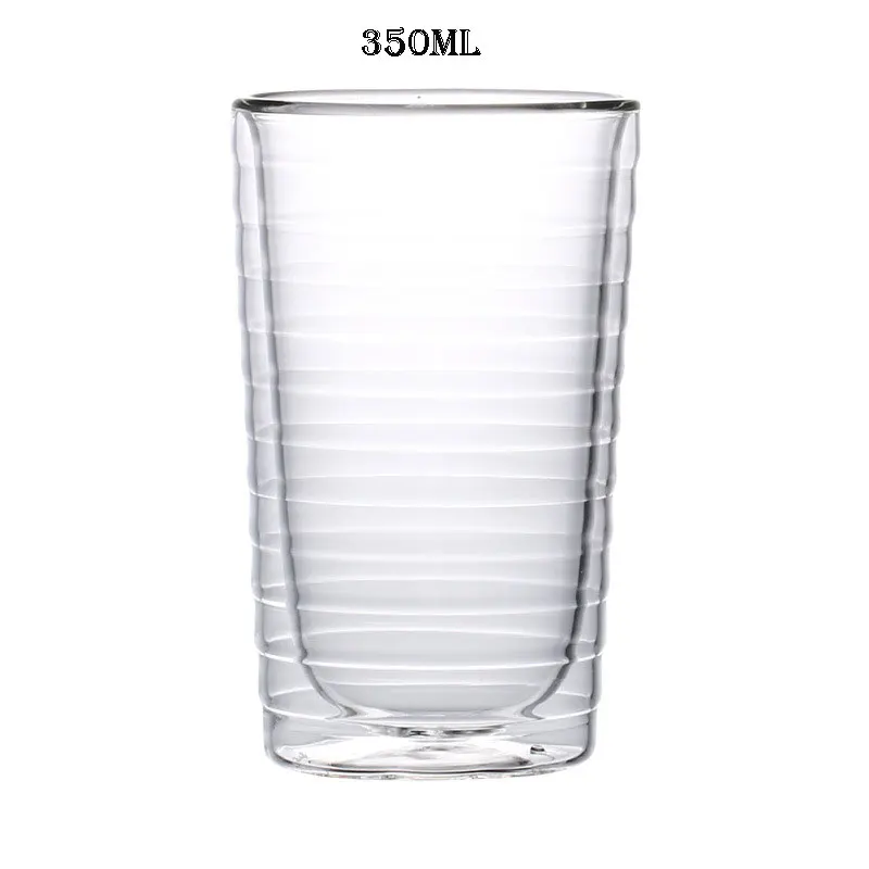 350ml Nespresso кофейная чашка с двойными стенками Стеклянная кофейная кружка прозрачная Изолированная чашка для эспрессо термостойкая чашка для чая бессвинцовое термостекло - Цвет: 350ml
