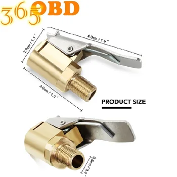 

Car Auto Tyre Wheel Tire 8mm Brass Air Chuck Inflator Pump Valve Clip Clamp Connector Adapter Valve Connector Clip-on