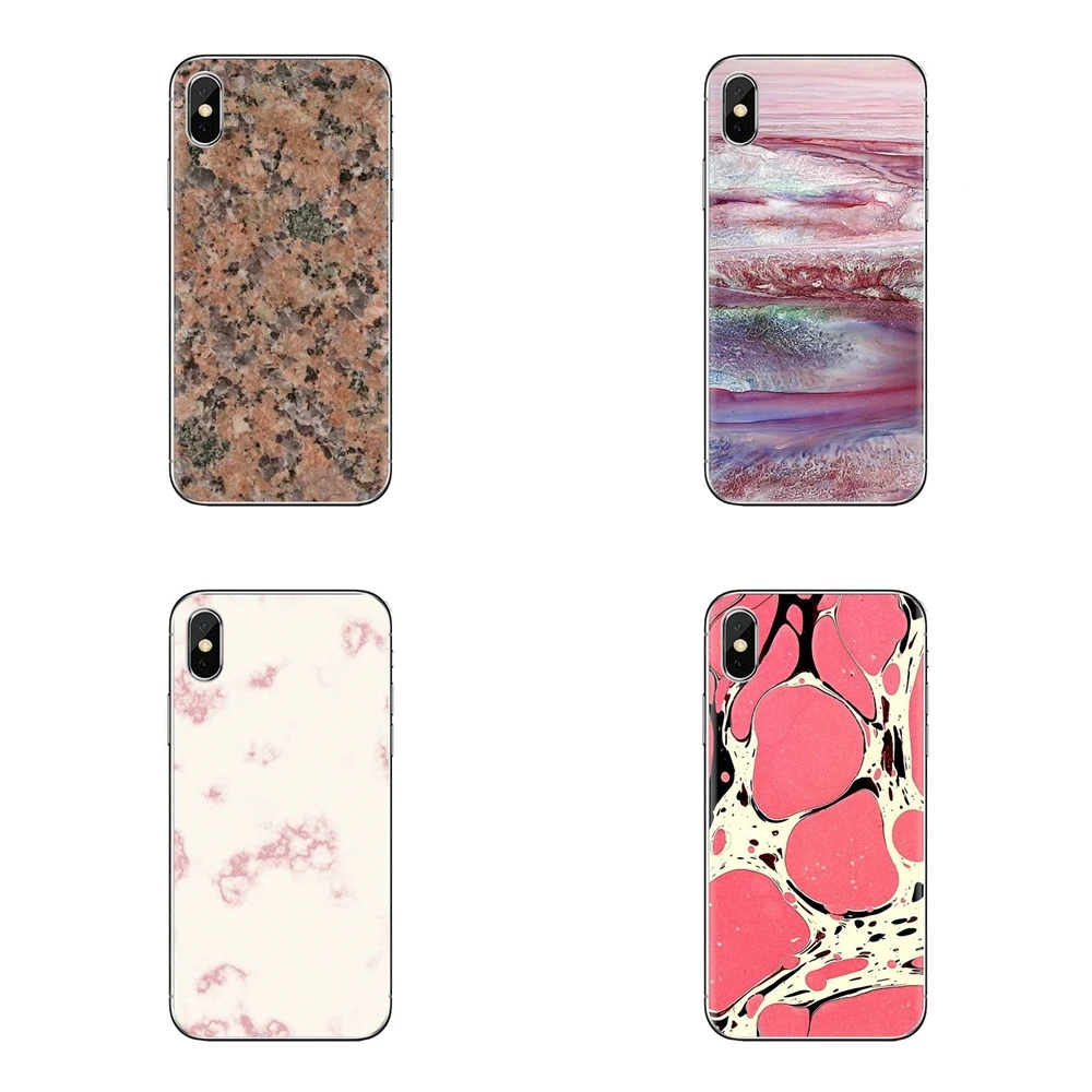 Чехлы для iPhone XS Max XR X 4 4s 5 5S 5C SE 6 6S 7 8 Plus samsung Galaxy J1 J3 J5 J7 A3 A5 розовый белый черный