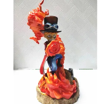 

Anime ONE PIECE Sabo Mera-mera Fruit Combat Form Revolutionary Army statue PVC Action Figure Collection Model Toy B41