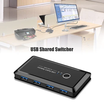 

USB 3.0 KVM Switch Box 2pcs Sharing 4 Devices USB Switcher for Keyboard Mouse Printer Monitor PC Computer Desktop Accessories