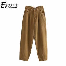 Винтажные белые синие джинсы для мам, женские джинсы с высокой талией, зимние свободные джинсовые шаровары, повседневные джинсы для женщин в стиле бойфренд