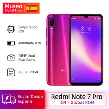 Перейти на Алиэкспресс и купить Xiaomi Redmi Note 7 Pro смартфон с 6,3-дюймовым дисплеем, восьмиядерным процессором Snapdragon 675, ОЗУ 6 ГБ, ПЗУ 128 ГБ