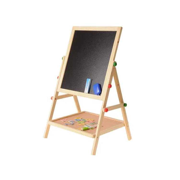 

Youdele Multi-functional Two-in-One Children Double-Sided Magnetic Blackboard Drawing Board Wooden Braced Whiteboard Gift