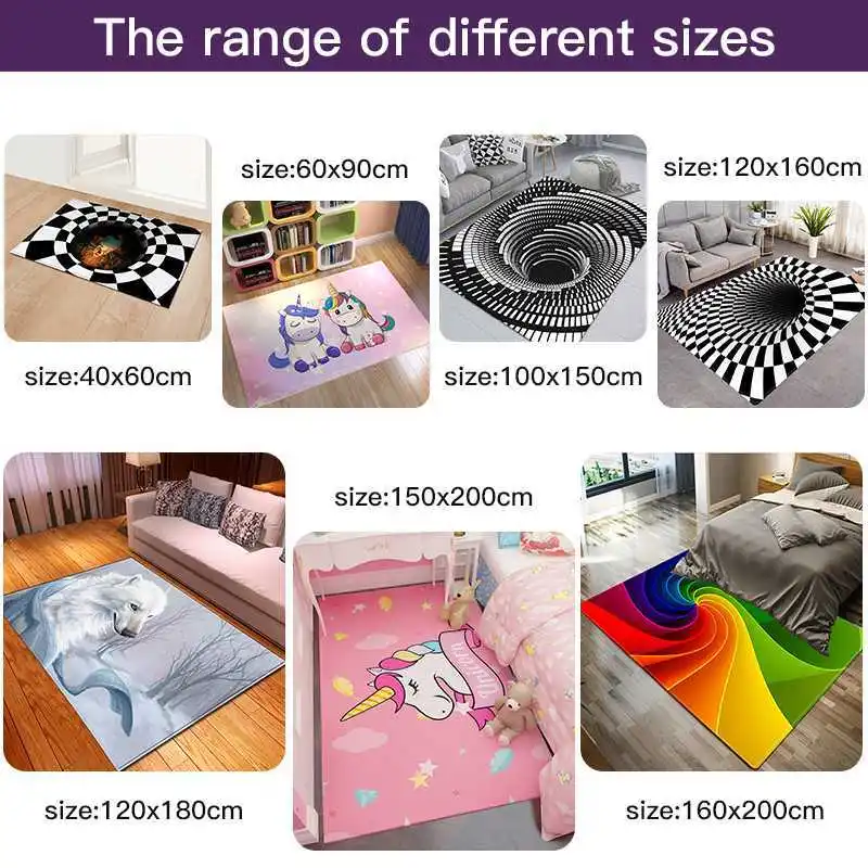 Valentine's Day Series Rose 3D Printing Carpets for Living room Bedroom Area Rugs Hallway Doormat Bathroom Kitchen Anti-Slip Mat