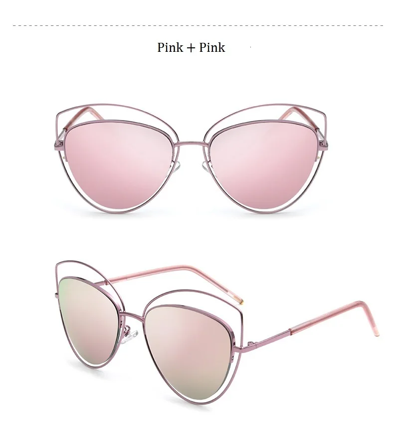 Большие зеркальные розовые солнцезащитные очки кошачий глаз винтажные брендовые дизайнерские женские Солнцезащитные очки женские солнцезащитные очки оптом