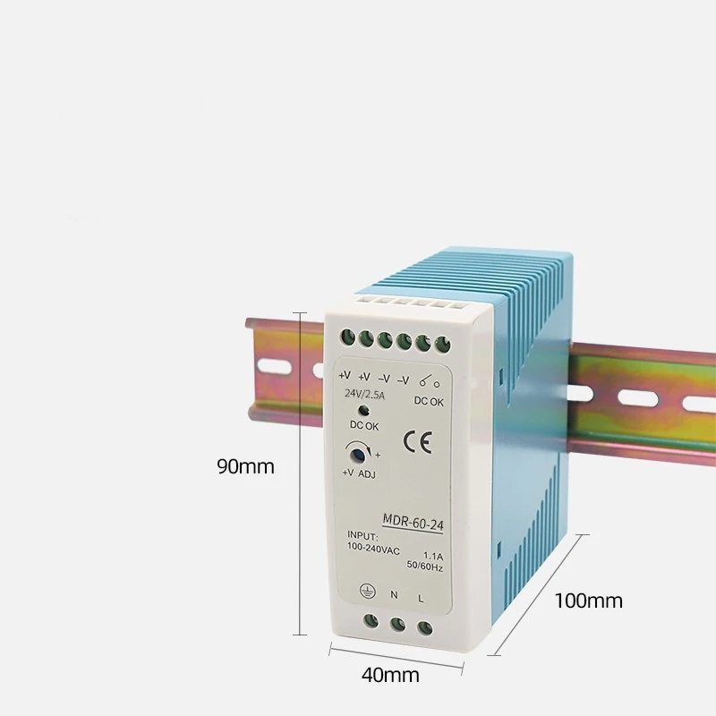 MDR 10 20 30 40 60 100 12 В 24 в Вт 60W100W источник питания на Din рейке трансформаторы