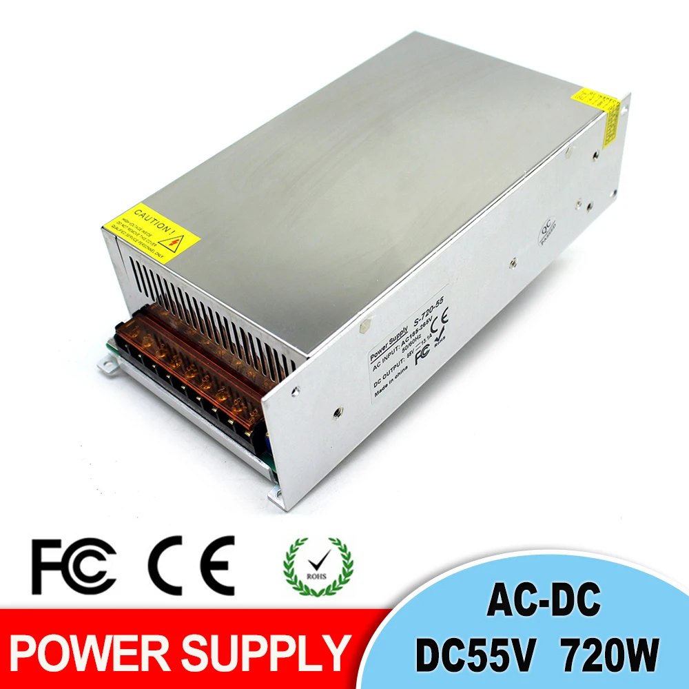 Источник питания постоянного тока с одним выходом 55V 13.1A 720W источник для станка
