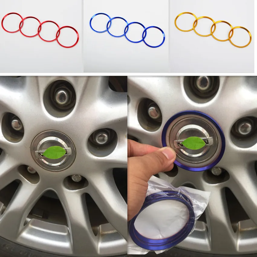 4 шт. декоративные наклейки на ступицу колеса автомобиля astra k fiat panda vw caddy ssangyong actyon