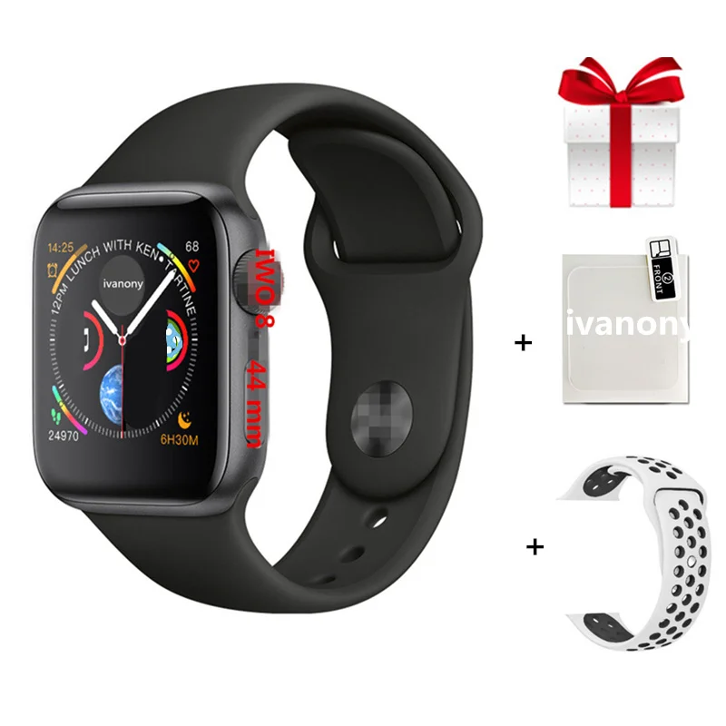 

IWO 8+Film+Strap/Set 44MM IWO 8 ECG Health Smart Watch Support Whatsapp Message Reminder Answer Call Smartwatch for IOS Android