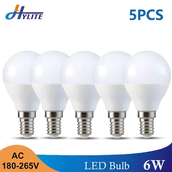 

5PCS/Lot E14 G45 LED Bulb AC 180-265V 6W 3 Step Dimmable Lampada Ampoule Home Lighting Retro Indoor Home Decor
