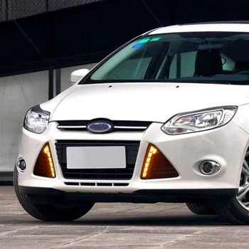 

CSCSNL 1Pair for Ford Focus 3 MK3 2012 2013 2014 DRL Daytime Running Lights 12V LED Daylight Fog lamp waterproof