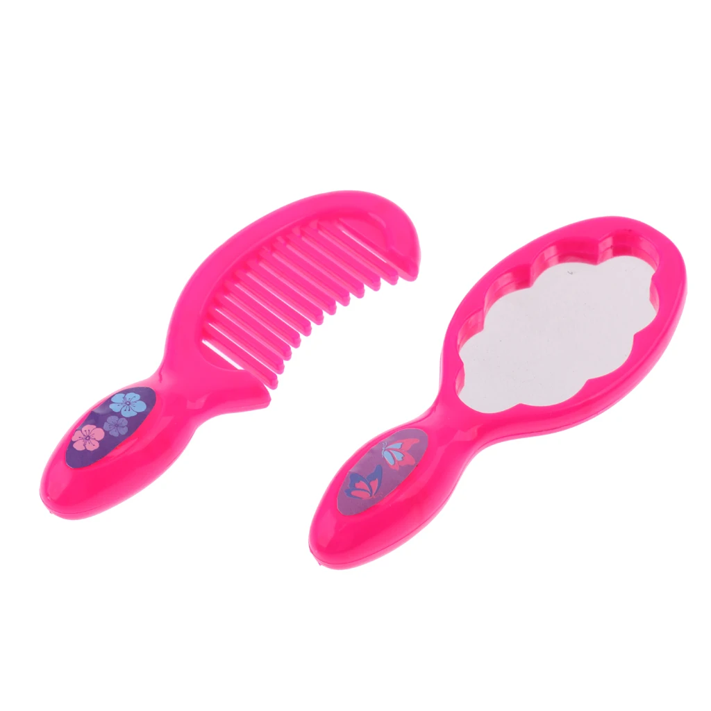 Dolls Bedroom Accessories Makeup Playset (2pcs) Comb Mirror for  Doll Random Color
