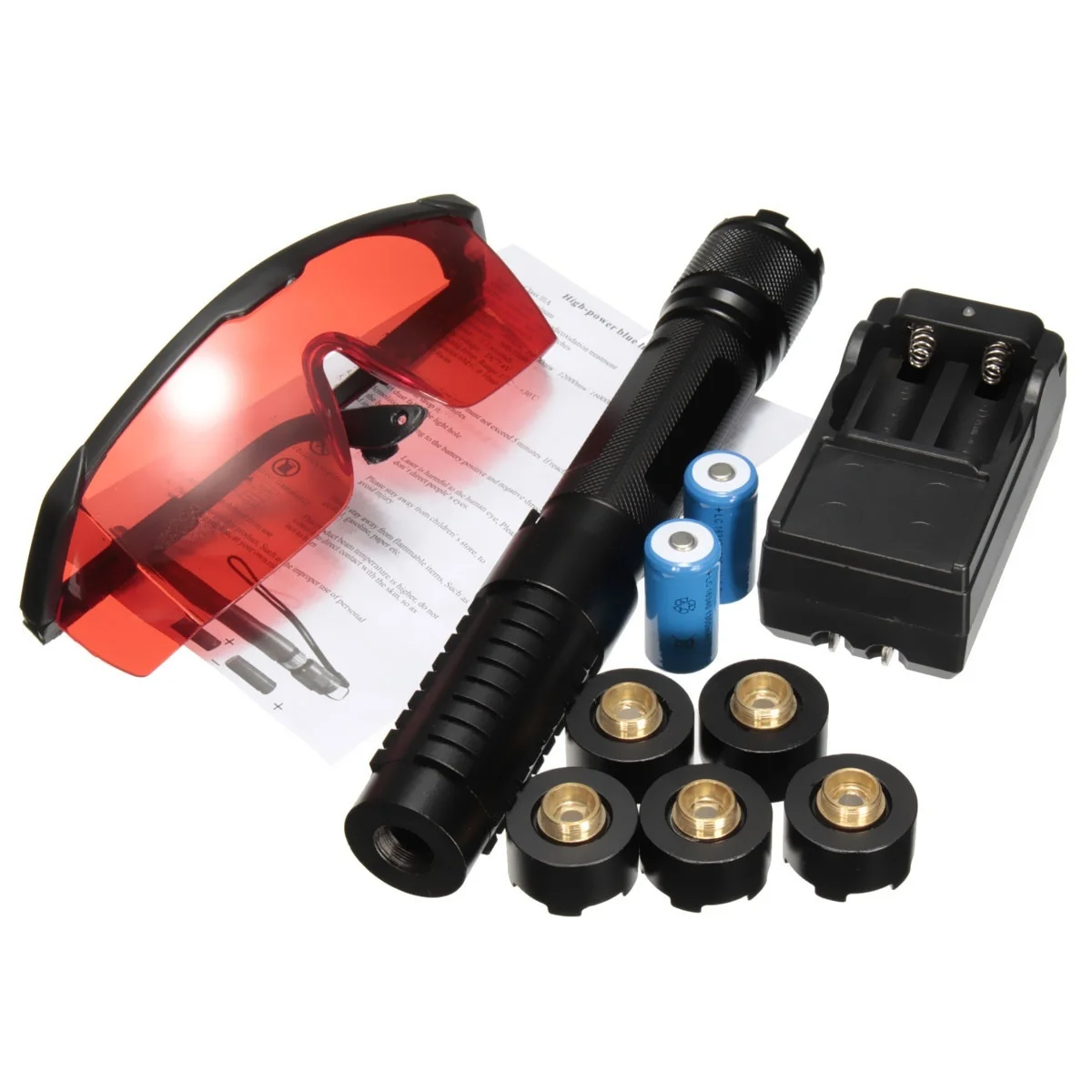 

Portable Powerful Professional 1000m High Power Military Blue Laser Pen Set