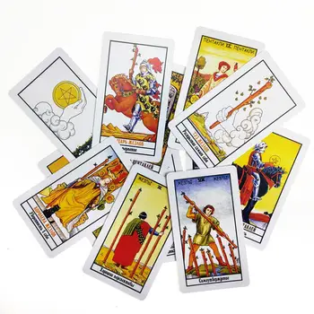 

2019 Full Russian Tarot Cards Board Game High Quality With Colorful Box Divination Fate Tapo Cards Game