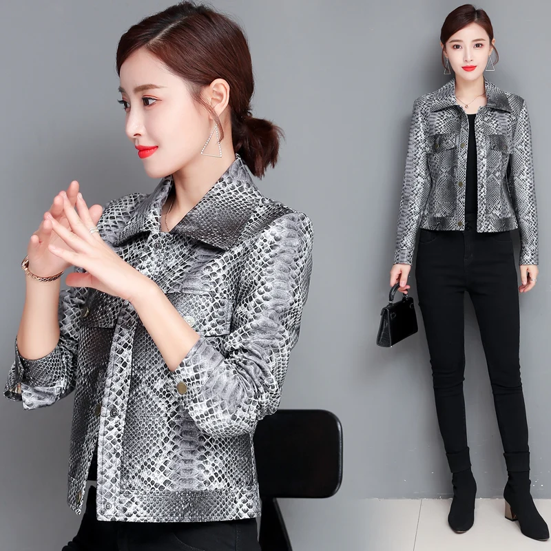 

New large size 3XL Women's leather jacket 2020 fashion short leather jacket women leather coat female jacket outerwear