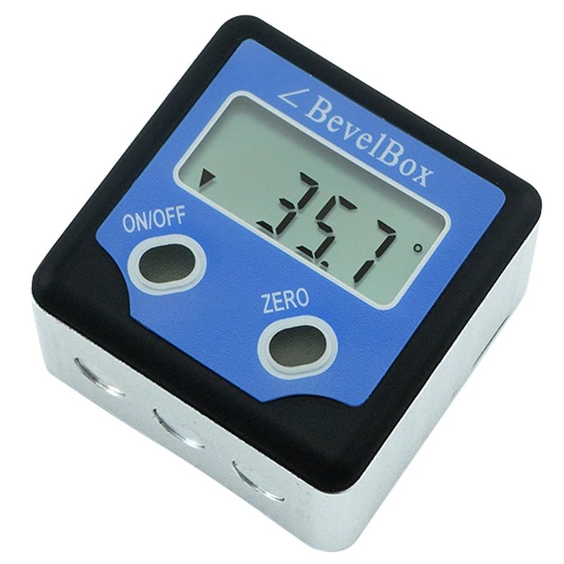  Angle Finder Protractor Inclinometer with 3 Strong Disk Magnet Waterproof Digital Bevel Box Gauge