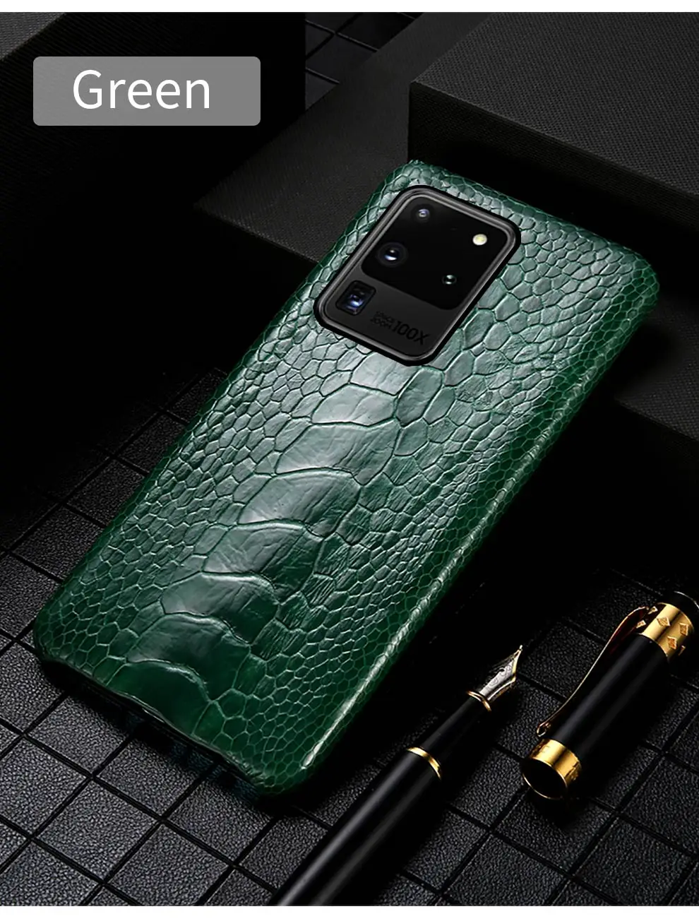 Case de Couro de Avestruz para Samsung Capa de Couro Genuíno para Samsung Langsidi Luxo Galaxy Plus A51 A70 S10 S21 Ultra S21plus S20 13 para samsung galaxy s20 plus a51 a70