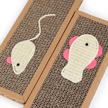

Cat Scratch Pad Pet Cat Toys Scratch Board Corrugated Cardboard Catnip Kitten Corrugated Paper Pad Cats Nail Scraper Mat#0807y30