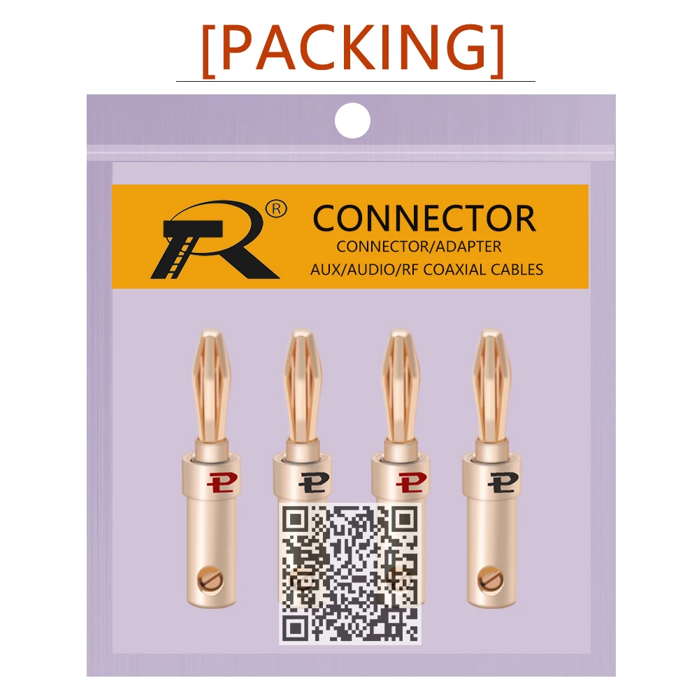 banhado a ouro cobre banana alto-falante plug