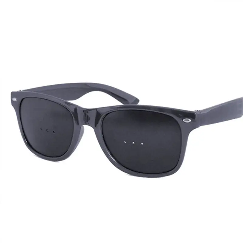 Fashion Relieve Pinhole Glasses Men Corrective Anti-Fatigue Myopia Glasses Reading Black Frame Protector Eyesight Improve Vision