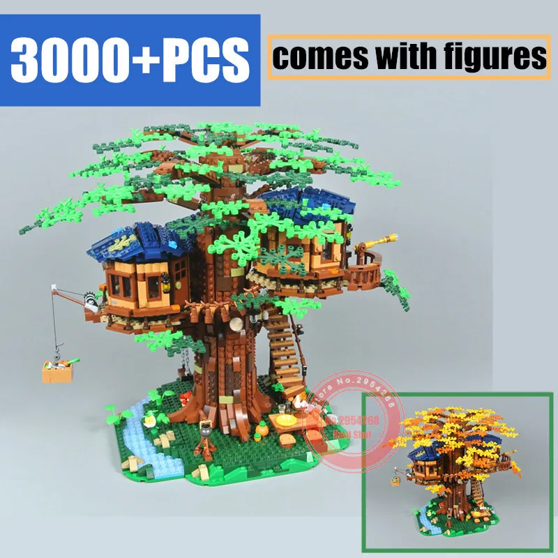 Новый в наличии дом с деревом MOC Ideas Fit Lepining модель строительные блоки кирпичи