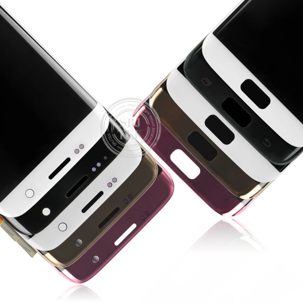 Супер AMOLED lcd Замена для samsung S7 Edge G935F G935A G9350 lcd дигитайзер сенсорный экран с рамкой экрана