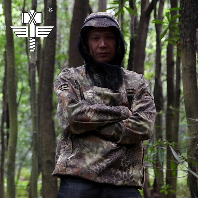 

Chiefs Python Shooter Overclothes Python Camouflage Trench Coat Protective Cover Camouflage Combat Clothing Outdoor Camouflage S